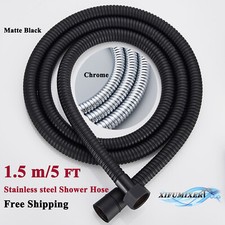 Stainless steel Shower hose 5ft extra long Handheld Bathroom Flexible Tube 1.5m