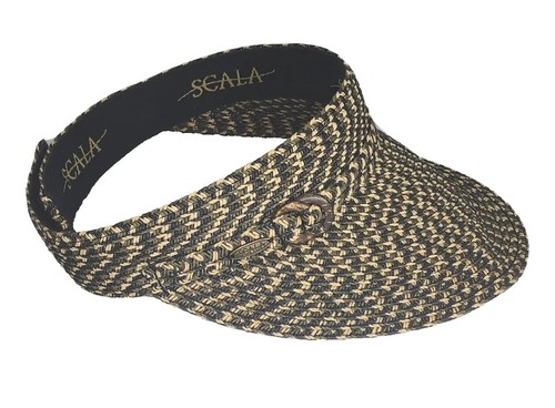 Scala Straw Sun Hat Womens One Size Natural Tan Wide Brim 
