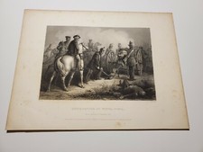General Zachary Taylor at Buena Vista Mexican American War c. 1859 Engraving