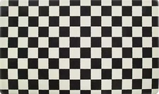 Anti-Fatigue PVC Kitchen Floor Mat (18"x30") BLACK & WHITE BUFFALO CHECKERED, HL