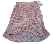 Carter's Pink Ruffle Geometric Print High Low Ruffle Skirt Girls Size 4 5 NWT