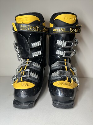 koflach RC ski boots 293mm Black and Yellow Racing Size 25 | eBay