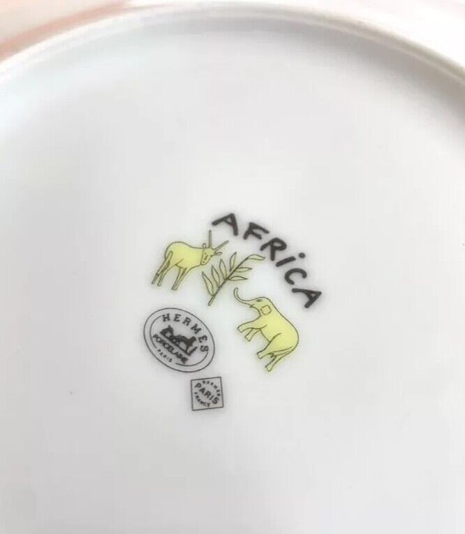 Hermes Africa Green Dessert Plate Tableware Animal Dish Hermes Africa Green Dessert Plate Tableware Animal Dish