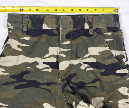 Faded Glory Cargo Shorts Boys Size 14 Camo Zipper Button Outdoor School Casual - Picture 6 of 9