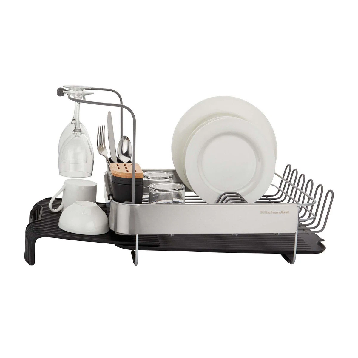 KitchenAid Full Size Expandable Dish Drying Rack - Charcoal