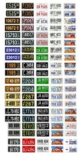 1/25 scale model car assorted USA Utah license plates state tags