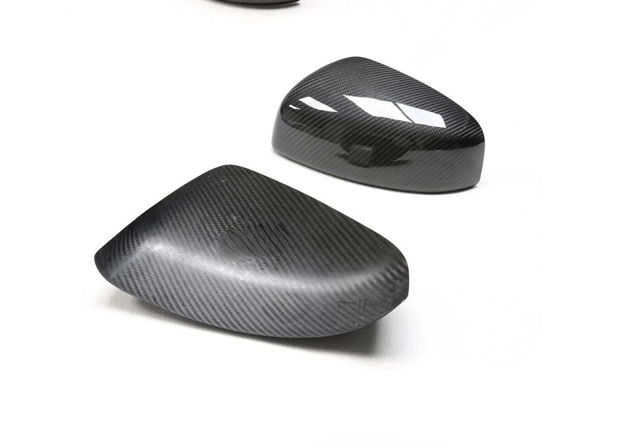 Pegatina de cubierta de espejo retrovisor de fibra de carbono seca real apta para Nissan 370Z Z34 (2008-2019) Foto 3 de 4
