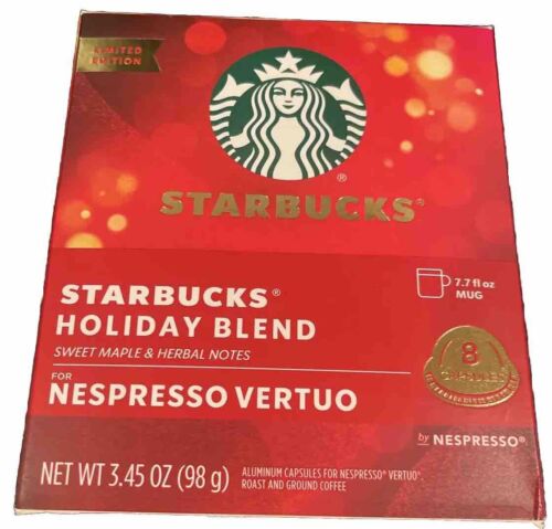 STARBUCKS HOLIDAY BLEND NESPRESSO VERTUO Coffee Capsules Limited Edition NEW - Picture 2 of 7