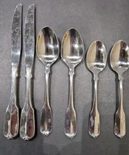 6 Piece Lot Oneida Gloria Montclair Wm A Rogers Deluxe Stainless Flatware