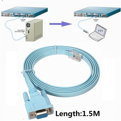 RJ45 DB9 LAN RS232 Serial Console Cable Networking Ethernet Adapter Computer