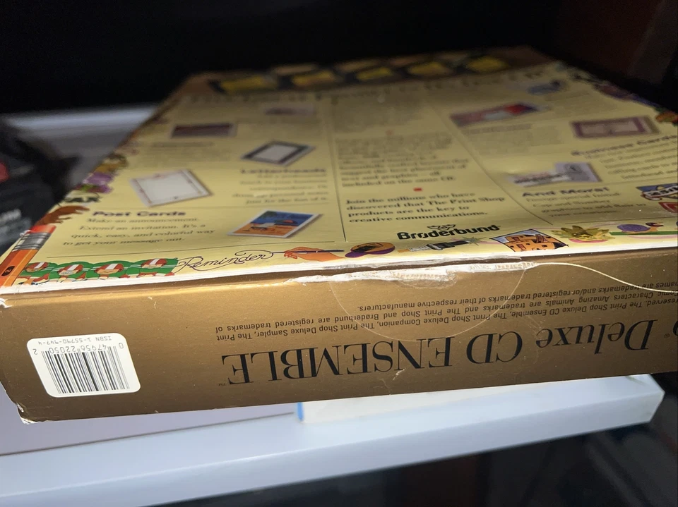 Vintage Apple Macintosh Software Broderbund Print Shop Ensemble Big Box Version - Image 3 of 3