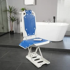 Electric Bath Lift Chair,High-Strength Steel Pole Support,Non-Slip Suction Cups