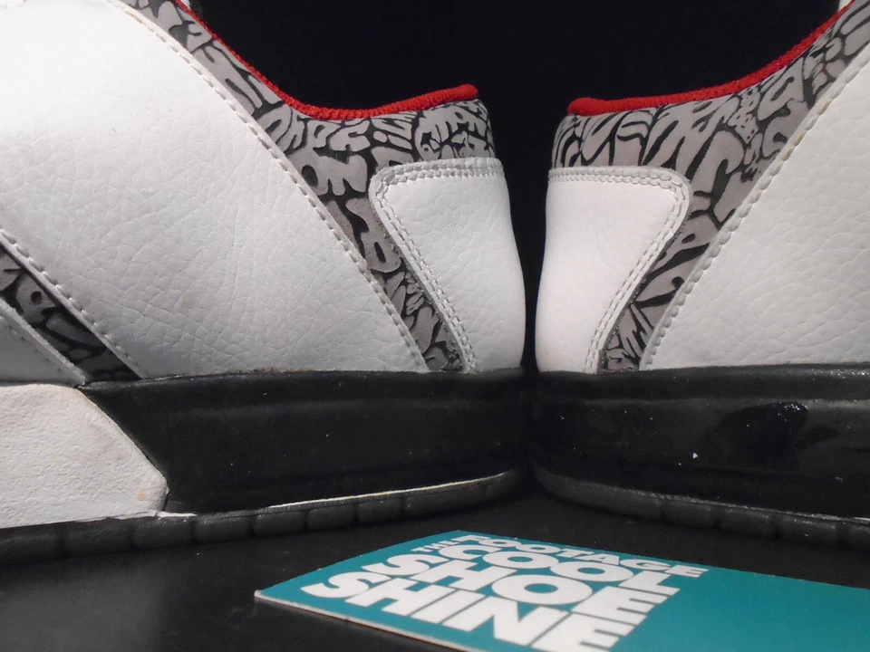 Nike Air Jordan 1 Nu 2007 retro Low I blanco fuego rojo cemento gris alas negras 10 Foto 4 de 4