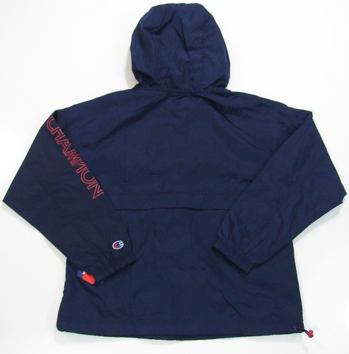 Champion Womens Athletic Stadium Navy Red 1/4 Zip Windbreaker Small Nwt - Picture 5 of 5