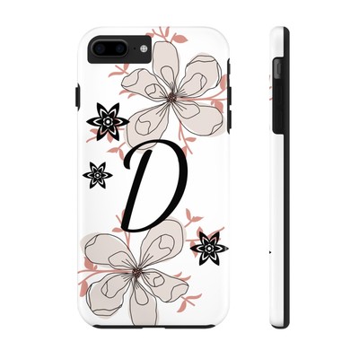 Personalized Floral Tough Phone Case, Custom Phone Protector, Gift for Her,