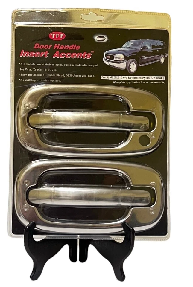 Inserciones de manija de puerta de acero inoxidable cromado TFP 402KE GMC/Chevrolet Foto 3 de 4