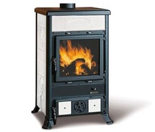 Stufa a legna NORDICA Rossella R1 BII 8,8 kW ceramica liberty bianco infinity