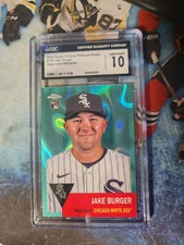 2022 Topps Chrome Plat #126 Jake Bruger Aqua Lava Refractor CGC 10 GEM MINT
