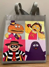 McDonald's McDonaldland Large Laminated Character Squares Tote Bag - NEW