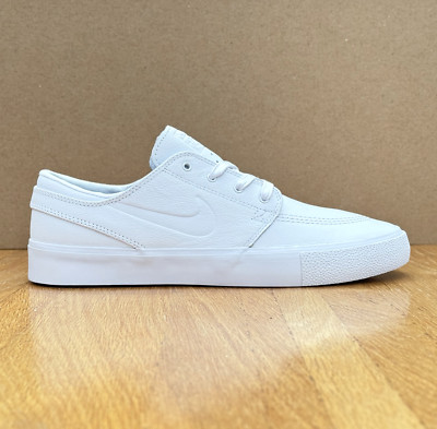 Nike SB Zoom Stefan Janoski Leather 2020 Triple White - Größe UK 8 (EU 42,5) US 9