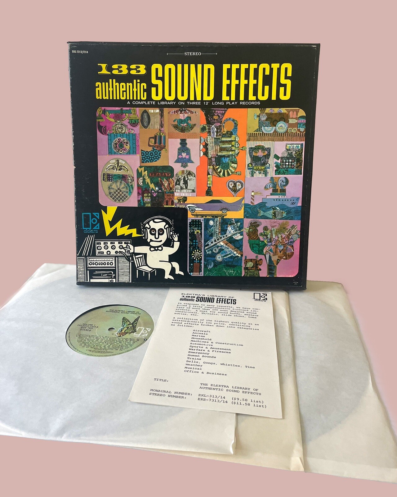 133 AUTHENTIC SOUND EFFECTS-ELEKTRA EKS-7313/7314 NM/VG+ 3LP