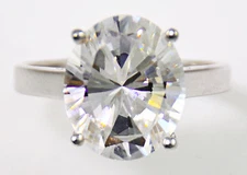 3 ct Oval Ring Vintage Top Russian Quality Extra Brilliant  CZ  Size 10