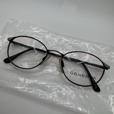 VTG NOS Kenmark Generra Beaumont Pewter Red Blue 49 19 140 Eye Glasses