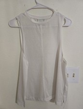 Pre-loved VARLEY Women's White Mariposa Tissue Tank Oversized Top Sz XS