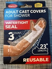 Adult Cast Covers for Shower 3 Count Reusable Watertight Seal Cast Protector