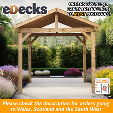 The Heavy Duty Cotswold Gazebo 2.7m x 2.7m Garden Building Pressure Treated