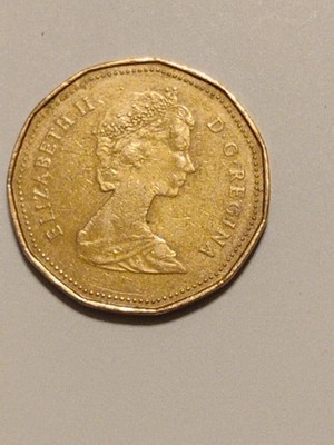 Good Condition 1987 First Year Of Canadian Dollar Coin Circulated