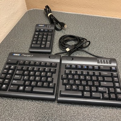 Kinesis Freestyle 2 Ergonomic Split Keyboard KB800 & Number Keypad AC800H