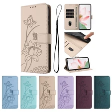 Lotus PU Leather Wallet Case Strap For Motorola G Play/Stylus/Power 5G 2025/2024