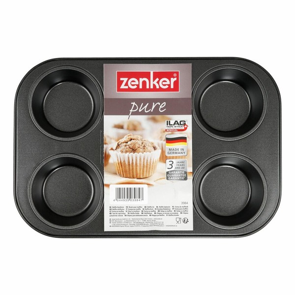 Zenker Pure Muffinblech Muffinform Muffin Form Backform FüR 6 Muffins L 28 Cm-image