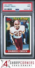 1991 TOPPS #191 DARRELL GREEN REDSKINS HOF POP 5 PSA 9