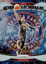 2024-25 Panini Prizm #3 Trae Young Fireworks Prizms Silver