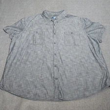 The Foundry Supply Co 4XL Young Mens Button Up Shirt Dark Gray