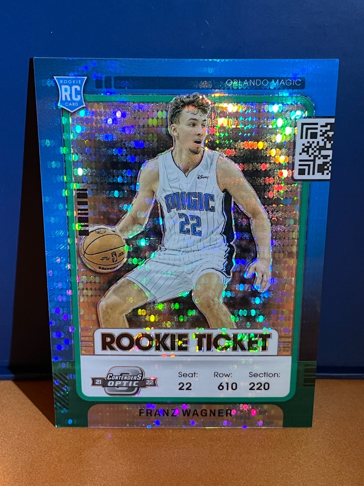Franz Wagner 2021 Panini Contenders Optic Rookie Ticket #18 SSP Green Pulsar /25