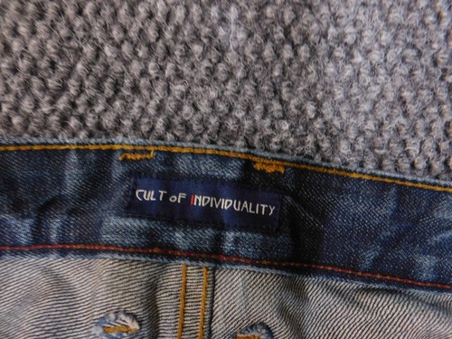 Cult of Individuality Jeans Mens 34x34 Rebel Straight Japanese Selvedge red line - Picture 8 of 21