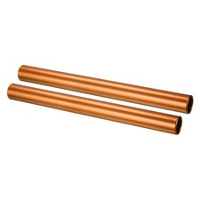 2Pcs Relay Track Baton Aluminum Sports Tube Field Running Race Stick Gold