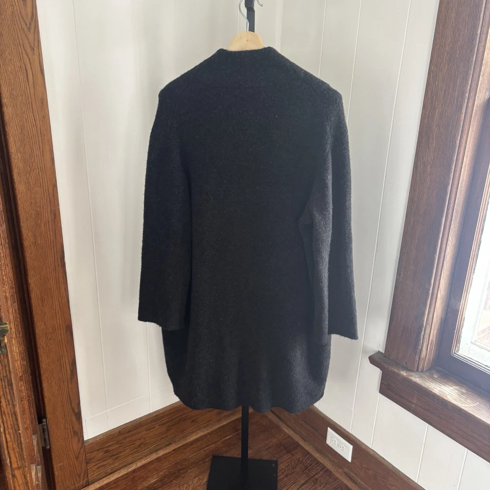 Abrigo Cárdigan Vince Carbón Lana Brezo Mezcla Alpaca Longline Para Mujer’s L Nuevo Sin Etiquetas Foto 3 de 4