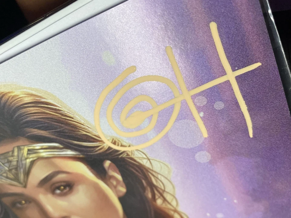 MUJER MARAVILLA VIRGEN #48/250 | FIRMADO GREG HORN FUERZA FEMENINA GAL GADOT Foto 2 de 4