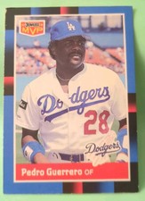 1988 Donruss MVP Pedro Guerrero BC-16 Los Angeles Dodgers Baseball Card 
