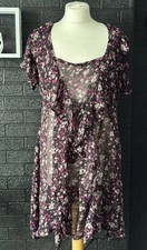 Ladies Pretty Floral Sheer Blouse Medium