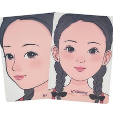 2 Pieces HNSHINING Makeup Painting Practice Board,Face Paint Girl