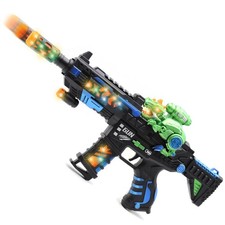 Toy Gun for Kids Light Up with Sound Effects and Telescopic Barrel Feature NEW