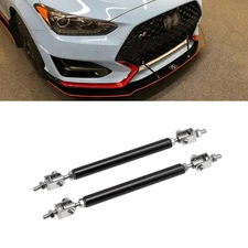 Black 8"-11" Bumper Diffuser Strut Rod Supporter Bars For Honda Toyota Tesla