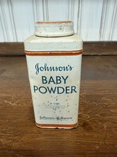 Vintage Johnson  s Baby Powder Tin 9 Oz
