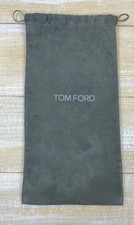 TOM FORD FAUX SUEDE GRAY Drawstring Dust Bag Shoes Handbag 7.5  X 14.5  