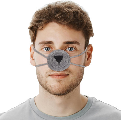Crochet Nose Warmer for Winter Cute Animal Shape Nose Cover for Men Women Cold W